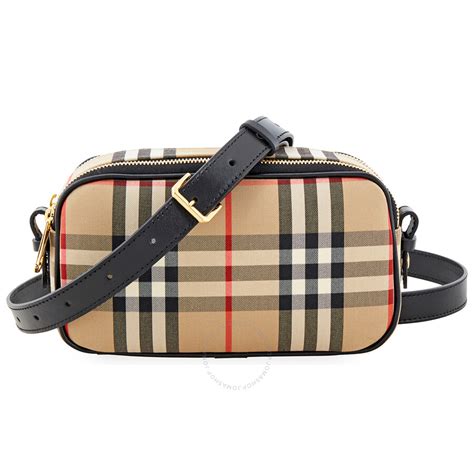 Burberry Burberry Mini Vintage Check and Leather Camera Bag 